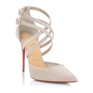 Christian louboutin victorilla veau velours nougat